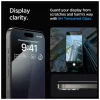 Megerősített üveg kijelzővédő SPIGEN GLAS.TR „EZ FIT” FC 2-PACK iPhone 15 Pro készülékhez fekete