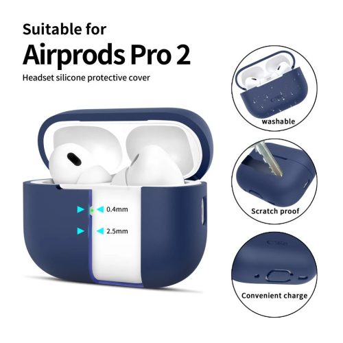 TECH-PROTECT szilikon tok Apple AirPods Pro 1/2 készülékhez tengerkék
