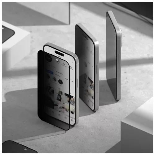 RINGKE EASY SLIDE 2-PACK iPhone 16 Pro készülékhez privacy üvegfólia