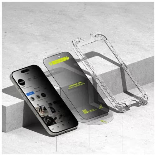 RINGKE EASY SLIDE 2-PACK iPhone 16 Pro készülékhez privacy üvegfólia