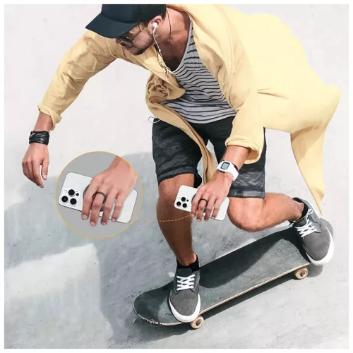 TECH-PROTECT MMR100 MAGNETIC MAGSAFE telefon gyűrű szürke