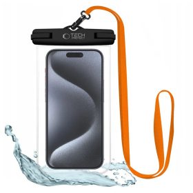   TECH-PROTECT UWC7 Univerzális vízálló tok 6.9 INCH fekete/narancssárga
