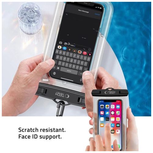 TECH-PROTECT UWC7 Univerzális vízálló tok 6.9 INCH fekete/narancssárga