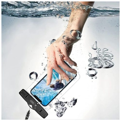 TECH-PROTECT UWC7 Univerzális vízálló tok 6.9 INCH fekete/narancssárga