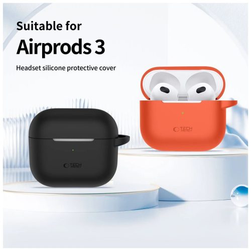 TECH-PROTECT szilikon kampó Apple Airpods 3 készülékhez olívzöld