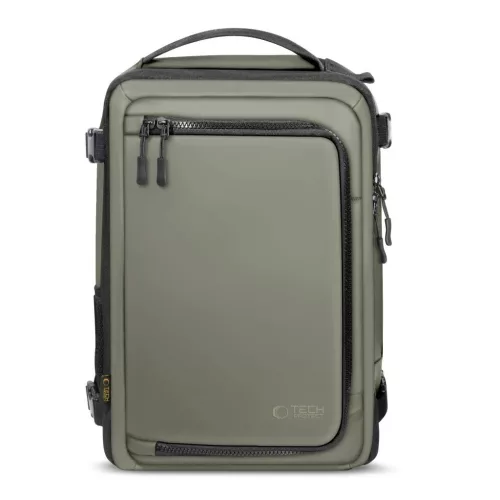 TECH-PROTECT DEFENDER S50 RYANAIR & WIZZAIR TRAVEL laptop kabin hátizsák 20L 40x20x25 olívazöld