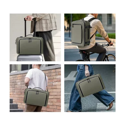 TECH-PROTECT DEFENDER S50 RYANAIR & WIZZAIR TRAVEL laptop kabin hátizsák 20L 40x20x25 olívazöld