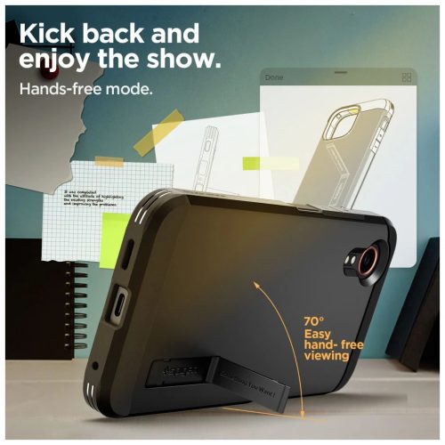 SPIGEN TOUGH ARMOR tok Samsung Galaxy Xcover 7 Pro készülékhez fekete