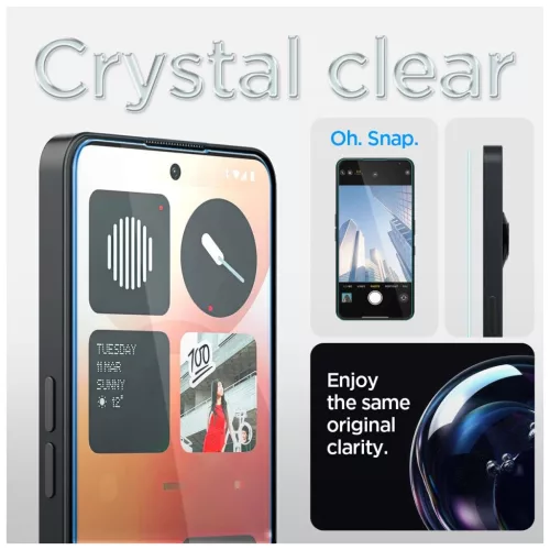 Spigen Glas.TR "EZ FIT" temperált üveg kijelzővédő Nothing Phone 3A / 3A PRO készülékhez, átlátszó