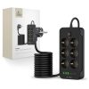 TECH-PROTECT PC6X6 dugóelosztó 3 USB & 3 TYPE-C & 6 aljzat 200CM fekete