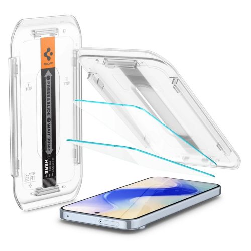 Spigen GLAS.TR "EZ FIT" 2-PACK Temperált üveg kijelzővédő Google Pixel 9 Pro XL / 10 Pro XL készülékhez, átlátszó