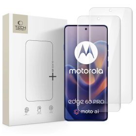   Edzett üveg kijelzővédő TECH-PROTECT UV+ 2-csomag MOTOROLA EDGE 60 PRO készülékhez átlátszó