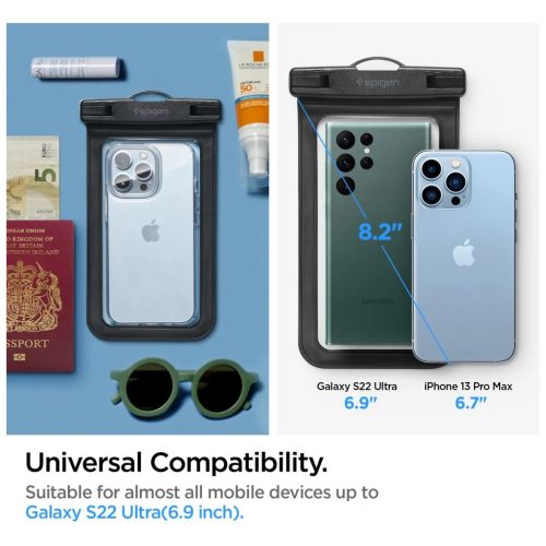 SPIGEN A601 Univerzális vízálló tok fekete