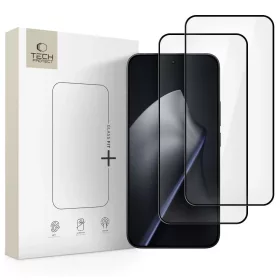   Edzett üveg kijelzővédő TECH-PROTECT GLASS FIT+ 2-PACK XIAOMI 15T / 15T PRO készülékhez fekete