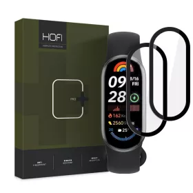   Hibrid üveg kijelzővédő HOFI HYBRID PRO+ 2-PACK XIAOMI SMART BAND 9 / 9 NFC készülékhez fekete