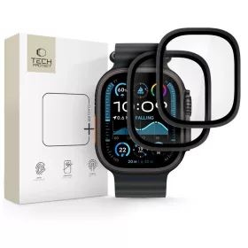   Temperált üveg TECH-PROTECT GLASS RING 2-PACK Apple Watch Ultra 1/2 (49 MM) készülékhez fekete