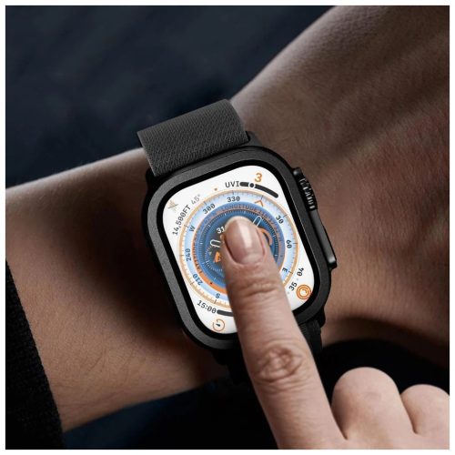 Temperált üveg TECH-PROTECT GLASS RING 2-PACK Apple Watch Ultra 1/2 (49 MM) készülékhez fekete