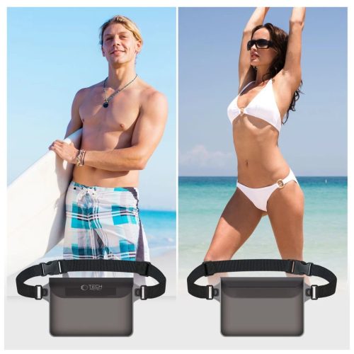 TECH-PROTECT UWP10 Univerzális vízálló tok 10 INCH készülékhez fekete/átlátszó