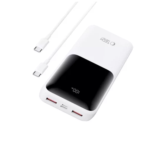 TECH-PROTECT PB02 hordozható töltő 20000MAH 22.5W fehér