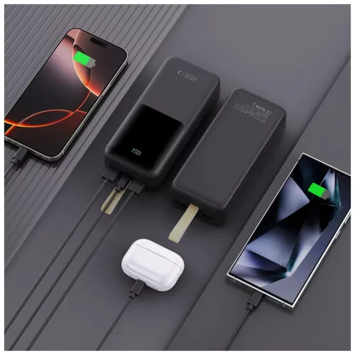 TECH-PROTECT PB03 powerbank 30000MAH 22.5W fekete