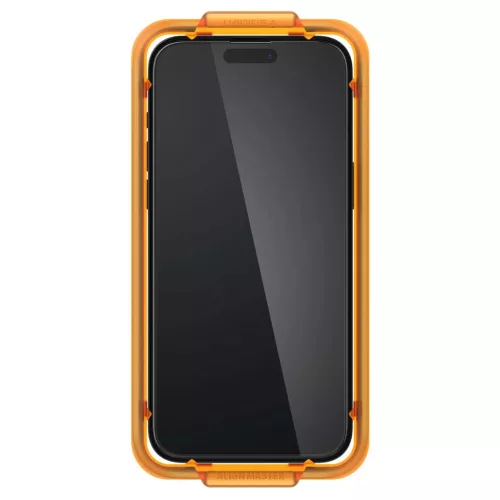 Edzett üveg kijelzővédő Spigen ALM Glass FC 2-PACK iPhone 15 készülékhez fekete