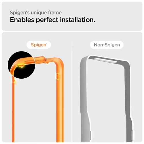 Edzett üveg kijelzővédő Spigen ALM Glass FC 2-PACK iPhone 15 készülékhez fekete