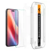 Spigen Glas.TR "EZ FIT" iPhone 15/16 készülékhez edzett üveg kijelzővédő, átlátszó