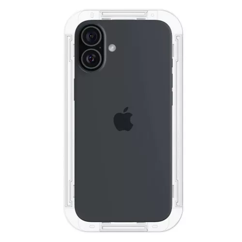 Spigen Glas.TR "EZ FIT" iPhone 15/16 készülékhez edzett üveg kijelzővédő, átlátszó