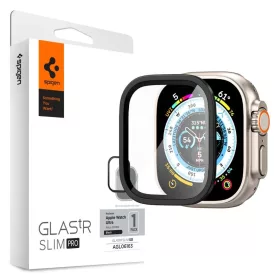   Spigen Glas.tr Slim Pro edzett üvegfólia Apple Watch Ultra 1/2 (49 MM) készülékhez fekete