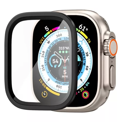 Spigen Glas.tr Slim Pro edzett üvegfólia Apple Watch Ultra 1/2 (49 MM) készülékhez fekete