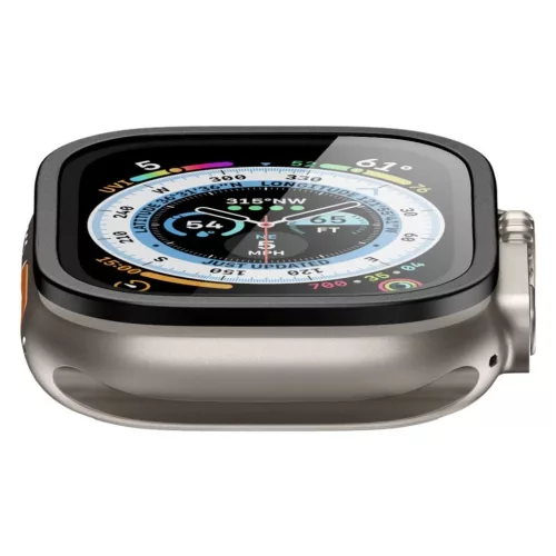 Spigen Glas.tr Slim Pro edzett üvegfólia Apple Watch Ultra 1/2 (49 MM) készülékhez fekete