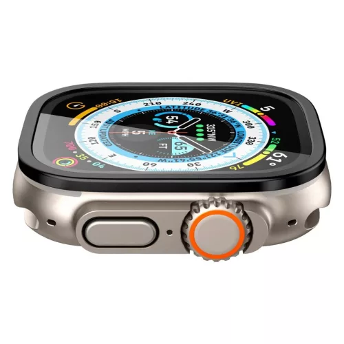 Spigen Glas.tr Slim Pro edzett üvegfólia Apple Watch Ultra 1/2 (49 MM) készülékhez fekete