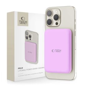 TECH-PROTECT PB10 LIFEMAG MagSafe töltőbank 5000mAh lila