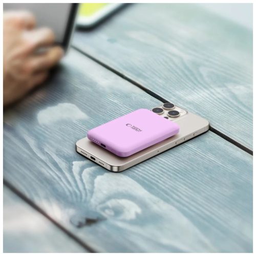 TECH-PROTECT PB10 LIFEMAG MagSafe töltőbank 5000mAh lila