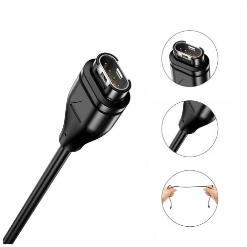 TECH-PROTECT MC04 ULTRABOOST töltő USB kábel 100CM GARMIN WATCH készülékhez fekete