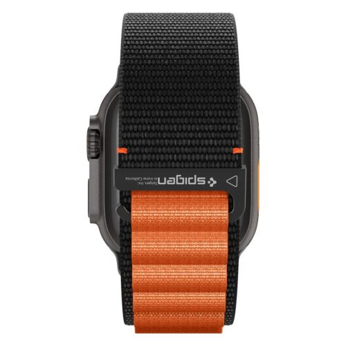 SPIGEN WBF1 szíj Apple Watch 8 / 9 / 10 / 11 / SE / ULTRA készülékhez (44 / 45 / 46 / 49 MM) fekete/narancs