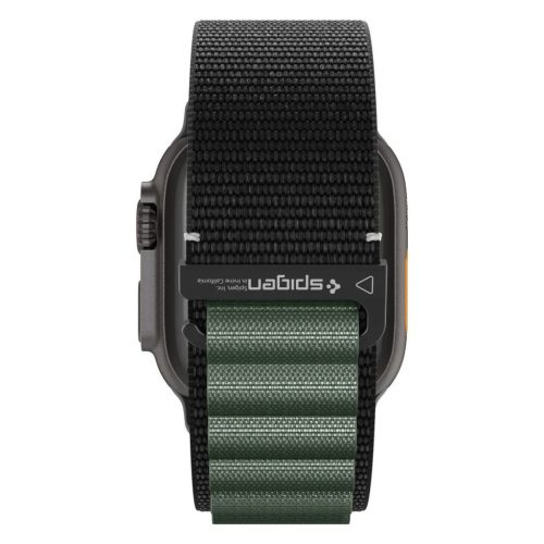 SPIGEN WBF1 BAND Apple Watch szíj 8/9/10/11/SE/ULTRA készülékhez (44/45/46/49 mm) fekete/zöld