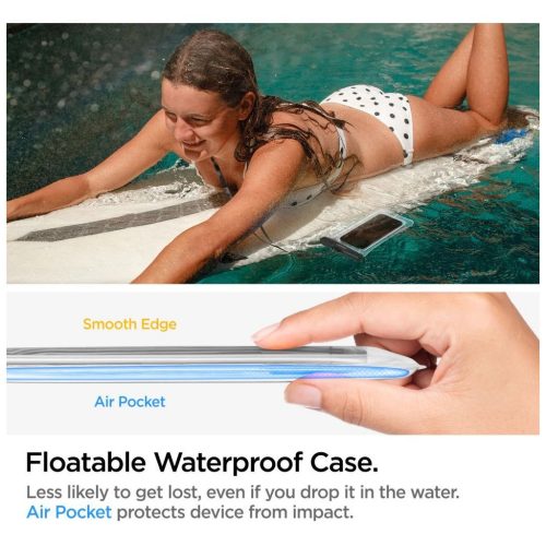 SPIGEN A610 univerzális vízálló úszó tok Crystal Clear