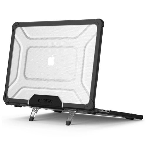 TECH-PROTECT SMARTSHELL PRO MacBook Air 13 tok készülékhez M2 / M3 / M4 / 2023-2025 fekete / átlátszó