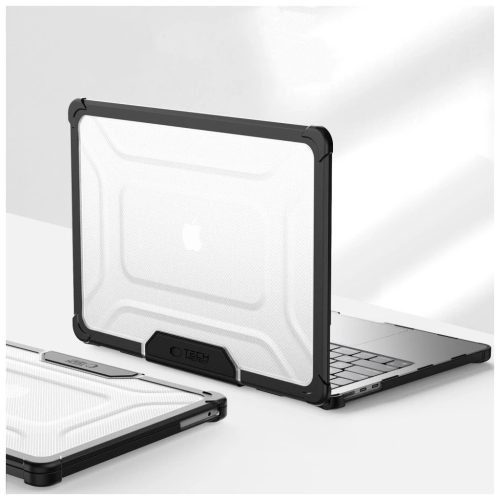 TECH-PROTECT SMARTSHELL PRO MacBook Air 13 tok készülékhez M2 / M3 / M4 / 2023-2025 fekete / átlátszó