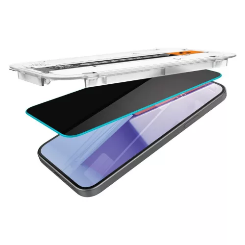 SPIGEN GLAS.TR "EZ FIT" iPhone 15 Plus / 16 Plus készülékhez Privacy védőüveg