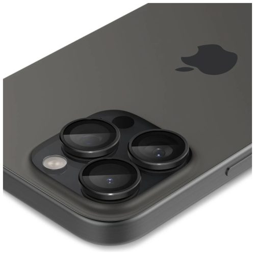 SPIGEN Optik Pro Glas.tr "EZ Fit" kameravédő – 2 db, iPhone 14 Pro / Max / 15 Pro / Max / 16 Pro / Max / 17 Pro / Max készülékhez, fekete