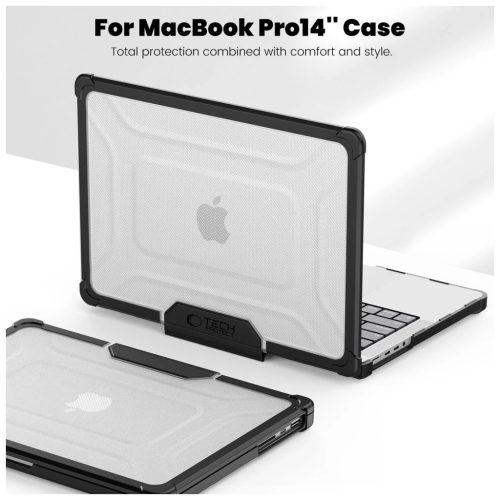 TECH-PROTECT SMARTSHELL PRO védőtok MacBook Pro 14 M1/M2/M3/M4/M5 2021-2025 készülékhez fekete/átlátszó