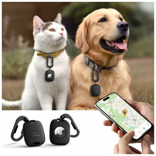 TECH-PROTECT VELAR Apple AirTag készülékhez védőtok 1/2 fekete