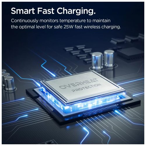 SPIGEN ESSENTIAL EF302MOQ Qi2.2 2IN1 MAGNETIC MAGSAFE vezeték nélküli töltő fekete