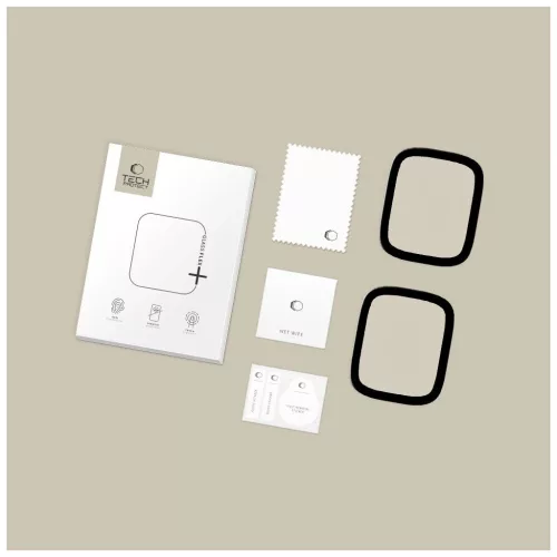 Hibrid üveg TECH-PROTECT GLASS FLEX+ 2-PACK APPLE WATCH 4/5/6/SE 1/2/3 (44MM) készülékhez fekete
