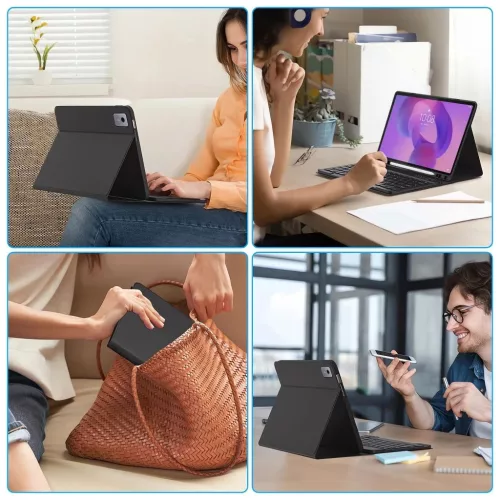 TECH-PROTECT SC Pen + Keyboard billentyűzetes tok – Lenovo Idea Tab Plus 12.1 TB-361 készülékhez – fekete