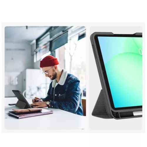 TECH-PROTECT SC PEN CANVAS Galaxy Tab A9+ / A11+ Plus 11.0 X210 / X215 / X216 / X230 / X235 / X236 készülékhez tok szénszürke