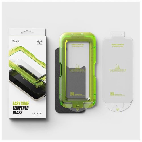 Temperált üveg kijelzővédő RINGKE EASY SLIDE 2-PACK ONEPLUS 15 készülékhez átlátszó