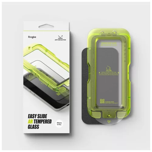 RINGKE EASY SLIDE anti-reflektív edzett üveg iPhone 17 Pro készülékhez átlátszó
